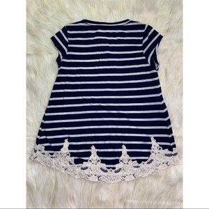 Xhilaration Tops - Xhilaration - Lace Trim Striped Top Xhilaration Tops - Xhilaration - Lace Trim Striped Top